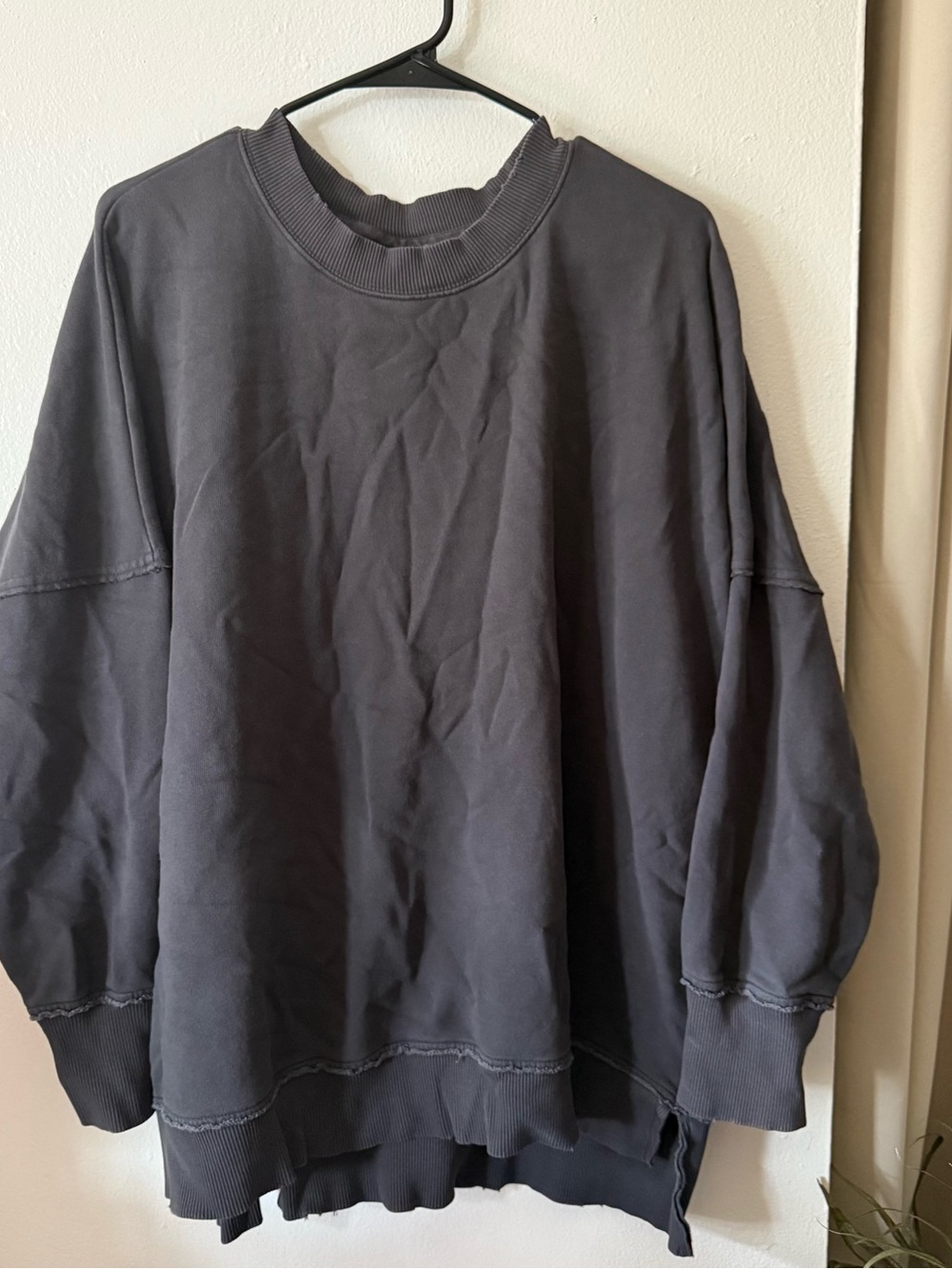 aerie Charcoal oversized Crewneck Sweatshirt